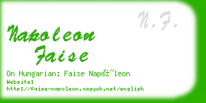 napoleon faise business card